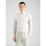 OLYMP - Overhemd - Beige - Katoen - Kent Kraag - Lange Mouwen