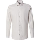 OLYMP - Overhemd - Beige - Katoen - Kent Kraag - Lange Mouwen