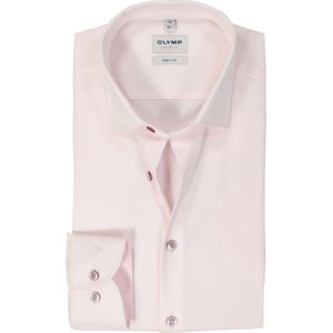 OLYMP - Roze Effen Overhemd - Katoen - Kent Kraag - Lange Mouwen