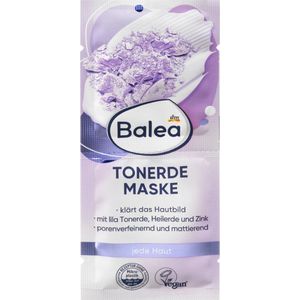 Balea Gezichtsmasker van klei (2x8 ml) - 16 ml - Vegan