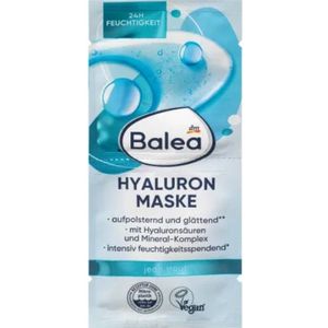 Balea Gezichtsmasker hyaluronzuur (2x8 ml), 16 ml - Lichtblauw