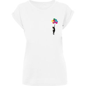 Merchcode - Girl Floating Away Dames T-shirt - Wit