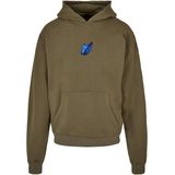 Mister Tee - Le Papillon Heavy Oversize Hoodie trui - Olijfgroen