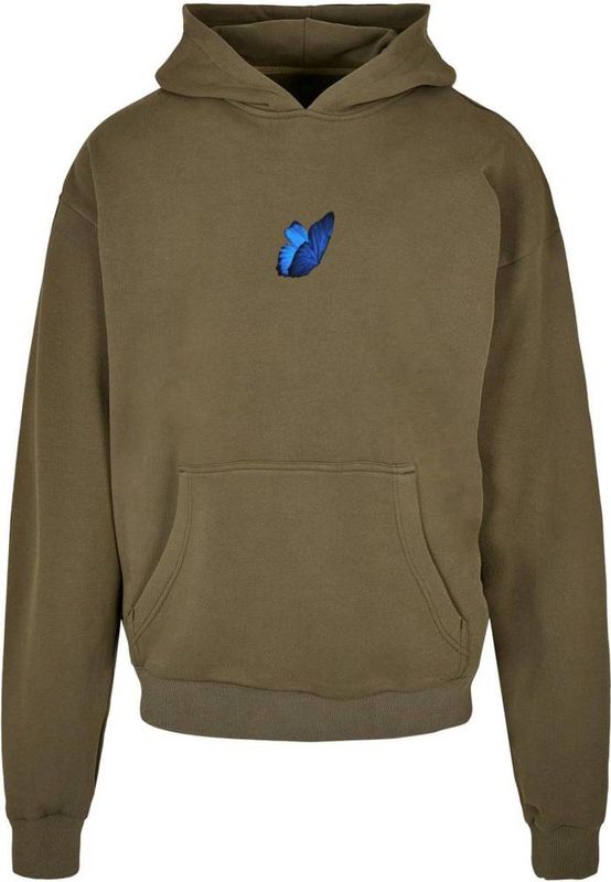 Mister Tee - Le Papillon Heavy Oversize Hoodie trui - Olijfgroen