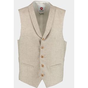 Club of Gents - CG Paddy - Gilet - Beige - Mix van Linnen, Lyocell, Polyamide en Elastaan