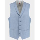 Club of Gents - CG Paddy - Gilet - Blauw - Mix & Match - Linnen/lyocell