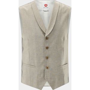 Your own Party By CG - Cl 20.170S0 - Gilet - Beige - 43% Katoen, 26% Scheerwol, 18% Viscose, 11% Linnen, 2% Elastaan