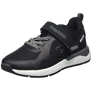 KangaROOS Unisex Kd-dips Ev sneakers voor kinderen, Jet Black Steel Grey, 28 EU