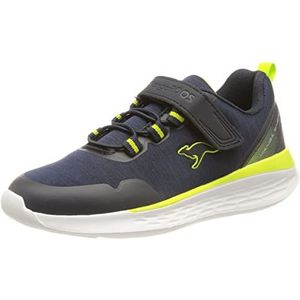 KangaROOS Unisex Kq-Fleet II Ev sneakers voor kinderen, Dk Navy Lime, 31 EU