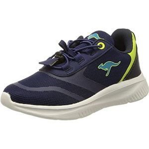 KangaROOS Unisex K-ft Push Sneakers voor kinderen, felblauw neon groen, 31 EU