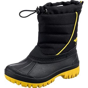 KangaROOS Unisex K-Ben sneeuwlaarzen voor kinderen, Jet Black Lemon Chrome, 34 EU