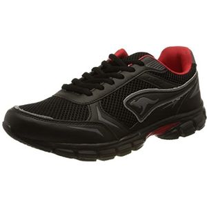 KangaROOS Unisex K-rh Amos sneakers, Jet Black Fiery Red, 41 EU