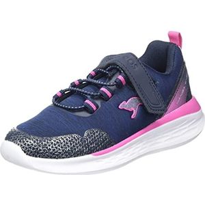 KangaROOS Unisex Kq-Fleet II Ev sneakers voor kinderen, Dk Navy Daisy Pink, 29 EU