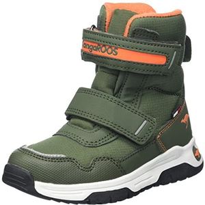 KangaROOS K-mj Sharp V RTX Trekking- en wandellaarzen voor kinderen, uniseks, legergroen neon oranje, 25 EU