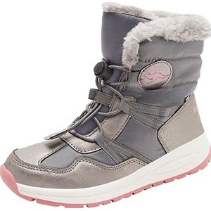 KangaROOS KP-Ski RTX, meisjeslaarzen, grijs, staal, roze, 34 EU, grijs/staal, stof, roze