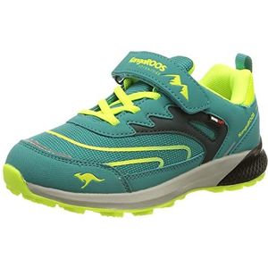 KangaROOS K-hk Teak Low Ev RTX Wandelschoen voor kinderen, uniseks, Turquoise Soft Yellow, 28 EU