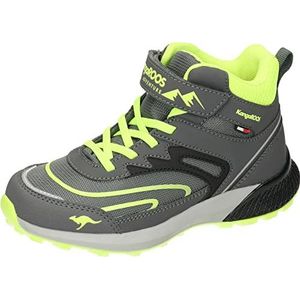 KangaROOS K-hk Teak Mid Ev RTX Wandelschoen voor kinderen, uniseks, Steel Grey Lime, 28 EU