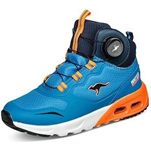 KangaROOS Kx-Raptor Hi Fx sneakers voor jongens, Brilliant Blue Neon Oranje, 28 EU