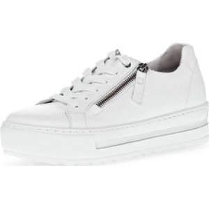 Gabor Low-Top sneakers voor dames, lage schoenen, uitneembaar voetbed, gemiddelde extra breedte (G), Wit 50, 38 EU