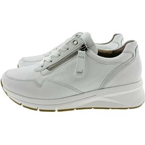 Gabor Low-Top sneakers voor dames, lage schoenen, uitneembaar voetbed, comfortabele extra breedte (H), Wit 50, 38.5 EU Breed