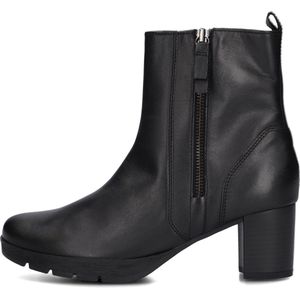 Gabor 073 Enkellaarsjes - Enkelboots - Zwart - Leer - Blokhak 6cm