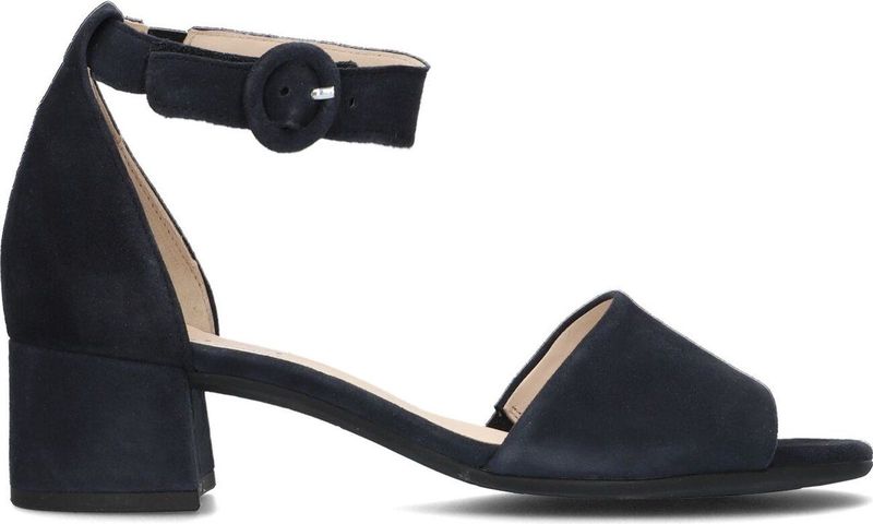 Gabor - Comfort Sandalen - Donkerblauw - Suède - Verstelbaar Enkelbandje