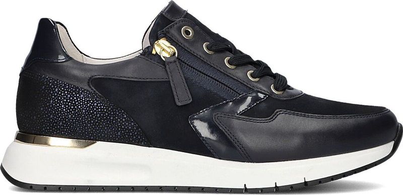 Gabor - 448 - Sneakers - Donkerblauw/Zwart - Gladleer/Suède