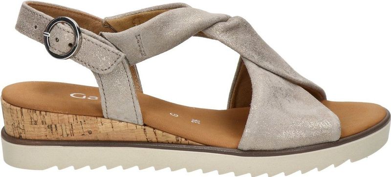 Gabor - Dames Sandalen - Zacht Suède - Knoopdetail - Verstelbare Banden