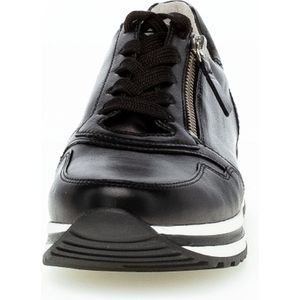 Gabor Low-Top sneakers voor dames, lage schoenen, uitneembaar voetbed, comfortabele extra breedte (H), zwart 27, 39 EU Breed