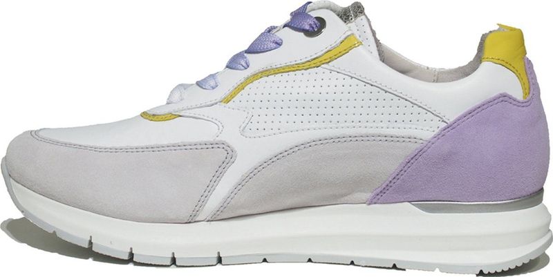 Gabor 355 Nap Velour Lack Weis-sneakers Gabor-veterschoen gabor