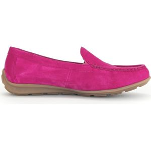 Gabor, Schoenen, Dames, Roze, 36 EU, Suède, Roze Damesloafer met Optifit Voetbed