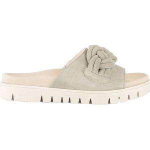 Muiltjes - Effen - Leer/Suède - Open Toe - Platte Hak