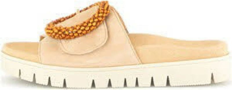 Gabor - Dames Slipper - Suede - Kleur: Zwart - Leer Voetbed