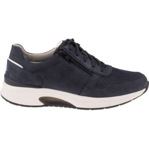 Pius Gabor Lage sneakers voor heren, lage schoenen, uitneembaar voetbed, gecertificeerd leer, Blue 01, 43 EU