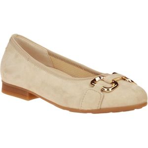 Gabor Comfort Beige Ballerina Uitneembaar Voetbed