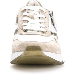 Gabor Low-Top sneakers voor dames, lage schoenen voor dames, Wit Oak poeder 55, 37.5 EU