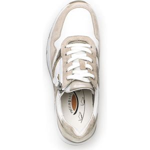 Gabor Rollingsoft Sneaker 896 Wit Zand Metallic