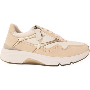 Gabor Rollingsoft Sneaker 46.896.55 Wit Zand Metallic