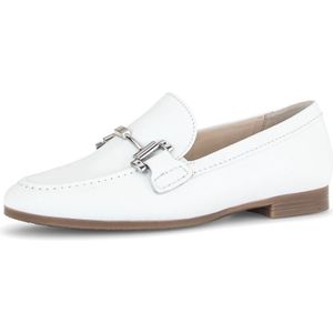 Gabor - Loafers - Wit - Leer - Lichtgewicht - Flexibele Zool