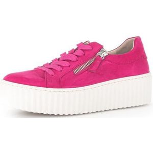 Gabor Low-Top sneakers voor dames, lage schoenen, uitneembaar voetbed, Roze 30, 37 EU