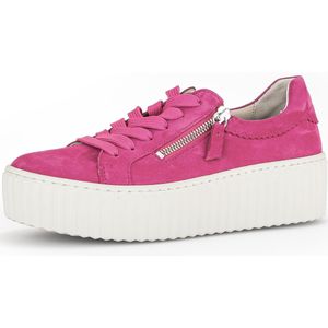 Gabor Low-Top sneakers voor dames, lage schoenen, uitneembaar voetbed, Roze 30, 38 EU