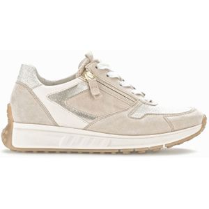 Gabor, Schoenen, Dames, Beige, 37 1/2 EU, Leer, Beige Lage Sneakers 428