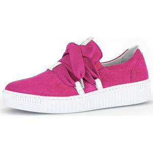 Gabor Low-Top sneakers voor dames, lage schoenen, uitneembaar voetbed, beste pasvorm, Roze Wit 10, 38.5 EU
