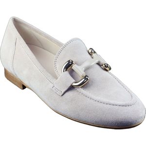 Gabor, Schoenen, Dames, Beige, 37 EU, Suède, Beige Suède Mocassins met Kettingdetail