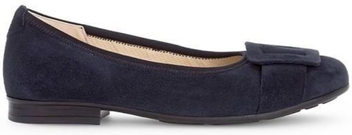 Gabor Klassieke ballerina's voor dames, platte vrouwen, lichte extra breedte (G), donkerblauw 46, 38.5 EU