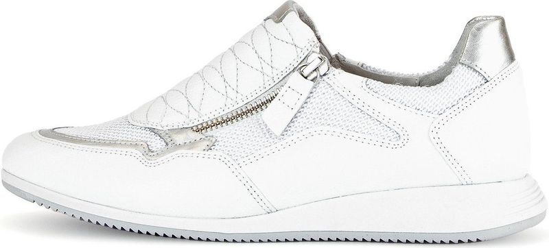 Gabor - 46.408 Sneakers - Wit/Zilver - Leer