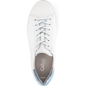 Gabor - Sneaker 46.395.52 - Wit Blauw - Leer - Lichtgewicht Zool
