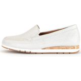 Gabor Damesloafers - Goudkleurig Metallic Leer met Beige Chain