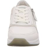 Gabor Low-Top sneakers voor dames, lage schoenen, uitneembaar voetbed, plateauzool, straatschoenen, wit/zilver, maat 42 EU / 8 UK, Wit Wit Zilver 50, 42 EU