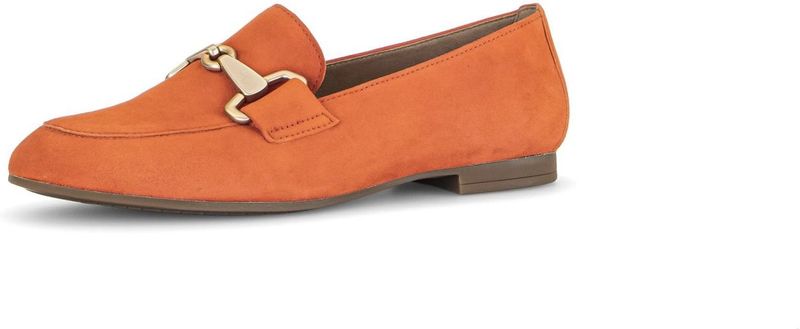 Gabor - Instappers - Oranje - Suede - Rubber Zool